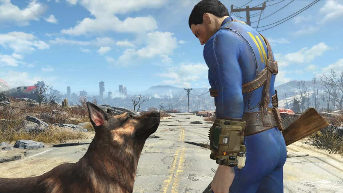 Capture de Fallout 4 montrant l'exploration du Commonwealth post-nucléaire