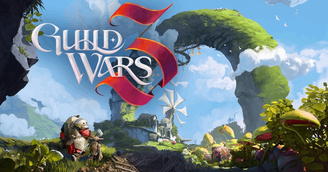 Visuel officiel de Guild Wars 3 dans la région d'Orr avec un Vaelwarden