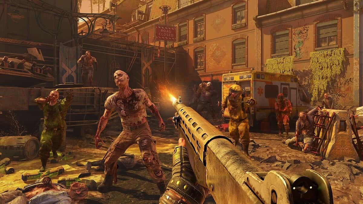 Vue en surplomb des toits de Villedor dans Dying Light 2