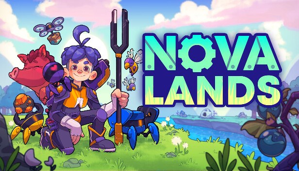 Jaquette de Nova Lands, jeu de construction d'usine et d'exploration