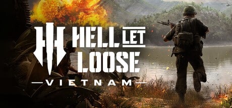 Visuel officiel de Hell Let Loose : Vietnam montrant des soldats au bord d'un fleuve
